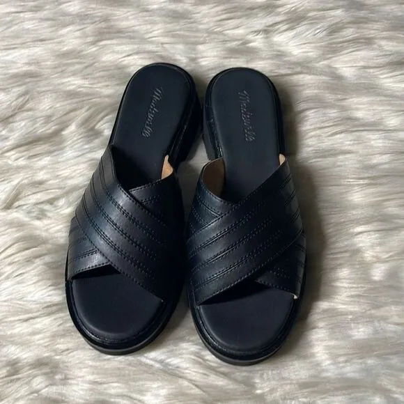 NWOB Madewell The Alina Platform Sandal in True Black