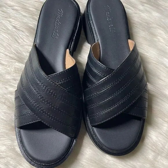 NWOB Madewell The Alina Platform Sandal in True Black