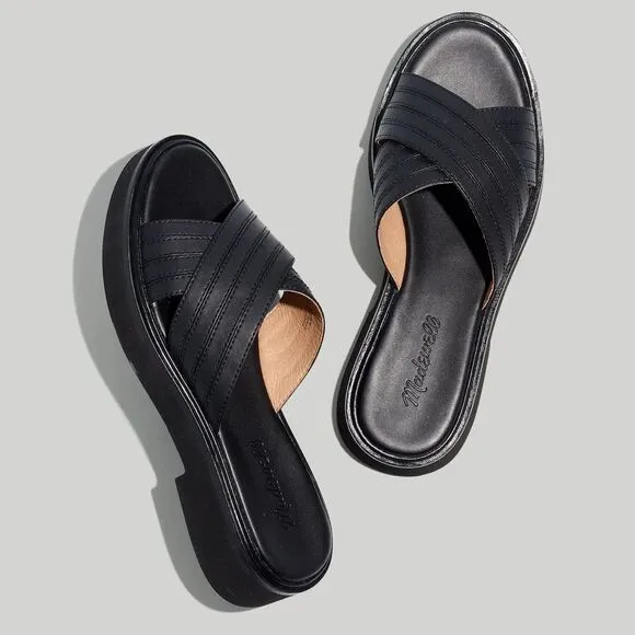 NWOB Madewell The Alina Platform Sandal in True Black