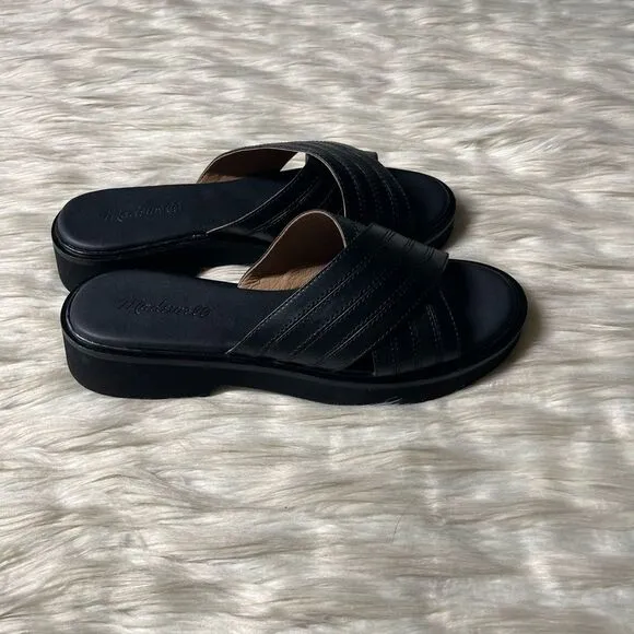 NWOB Madewell The Alina Platform Sandal in True Black