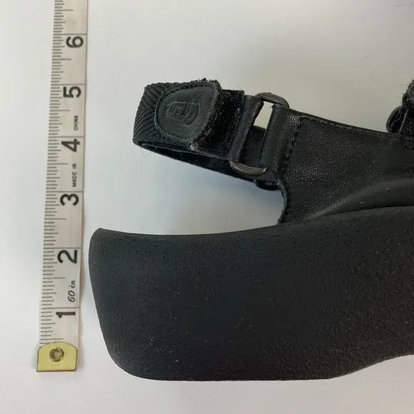 NWOB Wolky Jewel Black Leather Sandal, Size 8.5