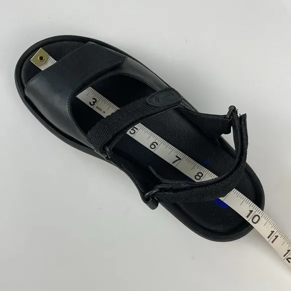 NWOB Wolky Jewel Black Leather Sandal, Size 8.5