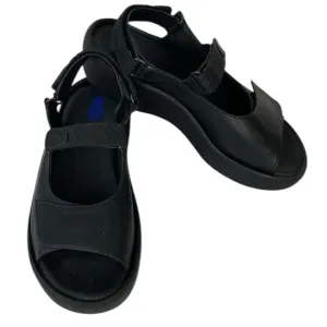 NWOB Wolky Jewel Black Leather Sandal, Size 8.5