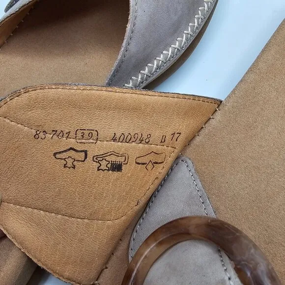 NWOB Women's Gabor 83.701 Nubuck Leather Sandals Size EU 39 US 8.5