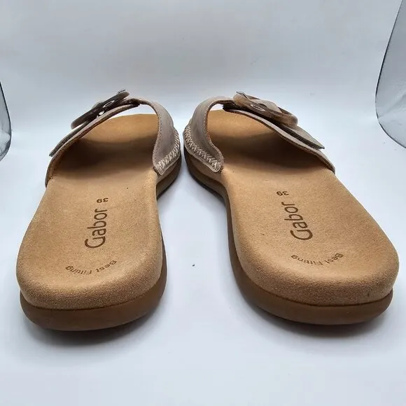 NWOB Women's Gabor 83.701 Nubuck Leather Sandals Size EU 39 US 8.5