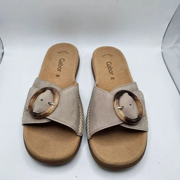 NWOB Women's Gabor 83.701 Nubuck Leather Sandals Size EU 39 US 8.5