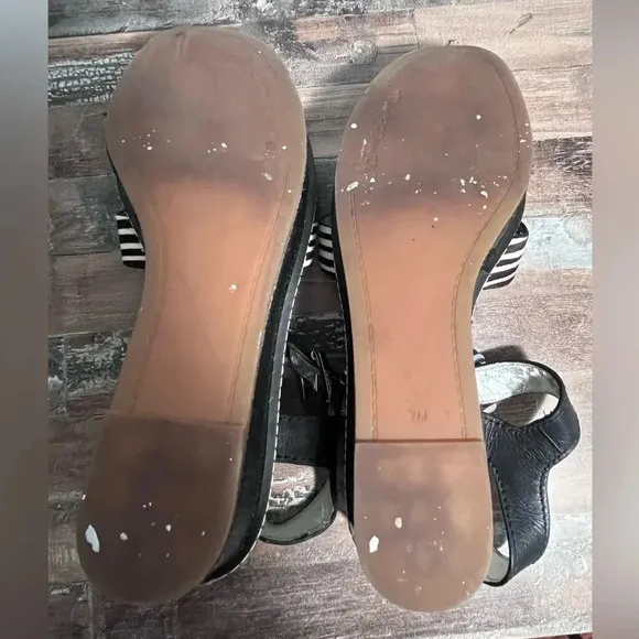 NWOT Black and White Leather Sam Edelman Platform Sandal Women Size 7