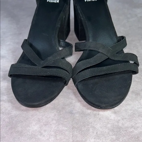 NWOT Eileen Fisher Black Women's Sandals Heeled Sz 13 Block Heel Summer