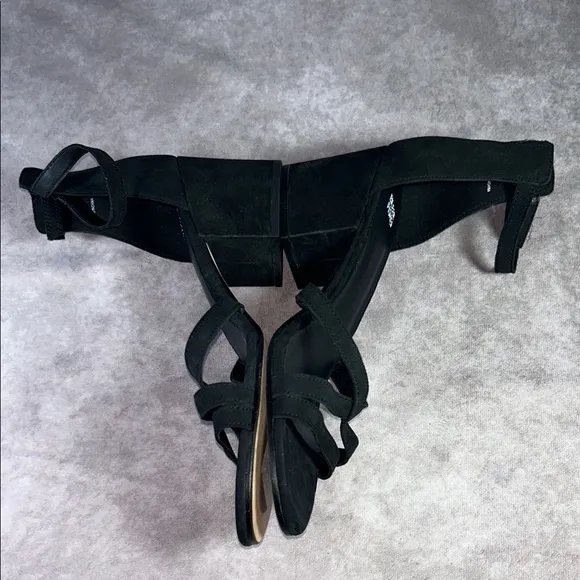 NWOT Eileen Fisher Black Women's Sandals Heeled Sz 13 Block Heel Summer
