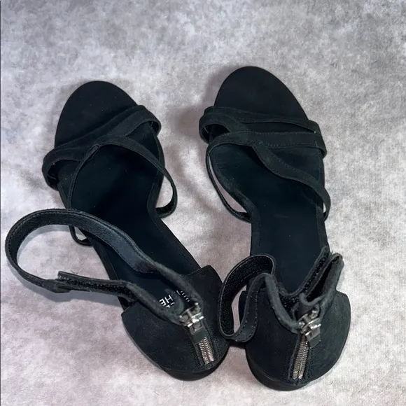 NWOT Eileen Fisher Black Women's Sandals Heeled Sz 13 Block Heel Summer