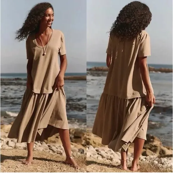 NWOT Free People &quot;Free-Est&quot; Herron Drop-Waist Maxi Dress (M)