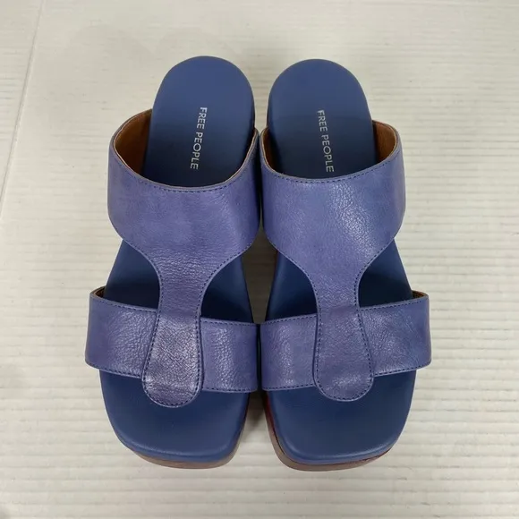 NWOT Free People Rosa Split Sole Clog Wedge Sandal Size 7 Old School Indigo