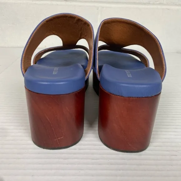 NWOT Free People Rosa Split Sole Clog Wedge Sandal Size 7 Old School Indigo