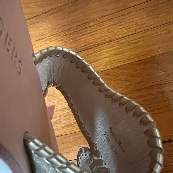 NWOT Jack Rogers Gold Sandals