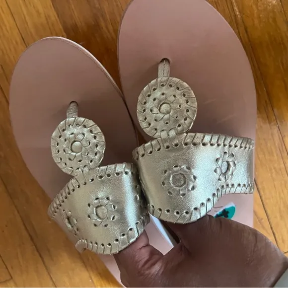 NWOT Jack Rogers Gold Sandals