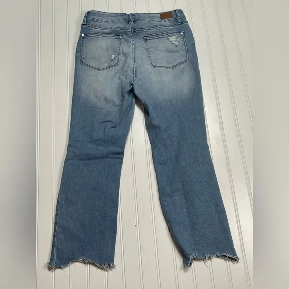 NWOT Judy Blue Tinted Wash Mid-Rise Cropped Straight Jeans 20W
