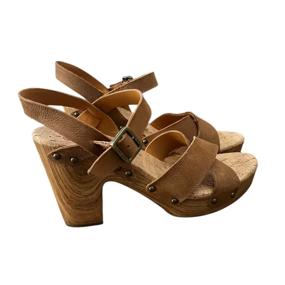 NWOT Kork-Ease Platform Light Brown Sandals – 10 M