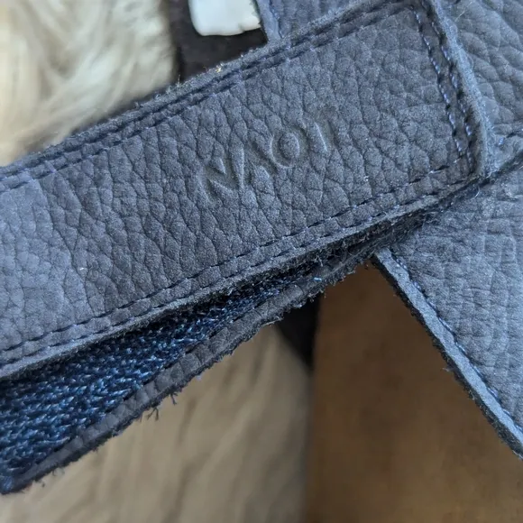 NWOT Naot Kayla Sandal in Navy Velvet Nubuck