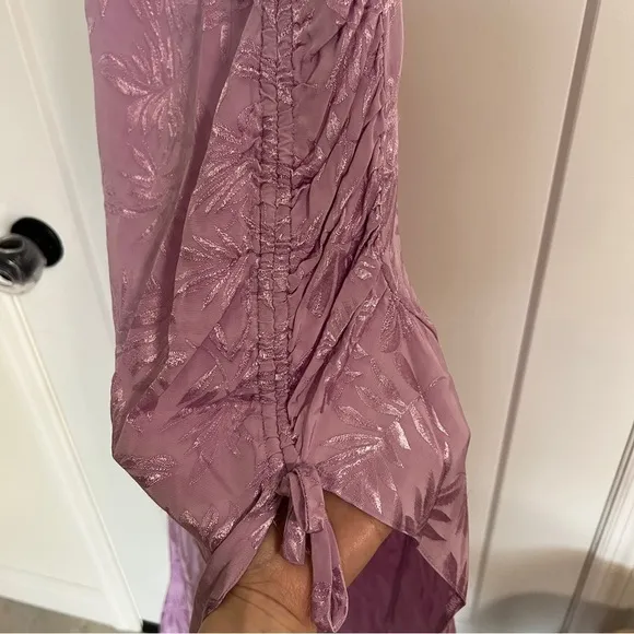 NWOT SAYLOR Gardenia Ruched Jacquard Midi Dress