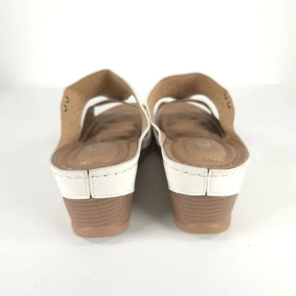 NWOT SHIBEVER Low Comfortable Wedge Sandal Open Toe Slip On Size 42