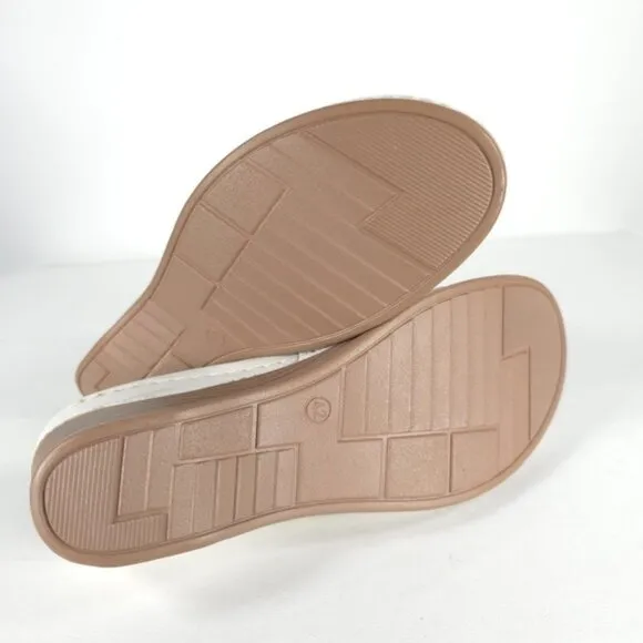 NWOT SHIBEVER Low Comfortable Wedge Sandal Open Toe Slip On Size 42