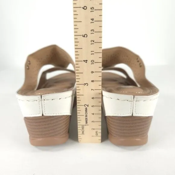 NWOT SHIBEVER Low Comfortable Wedge Sandal Open Toe Slip On Size 42