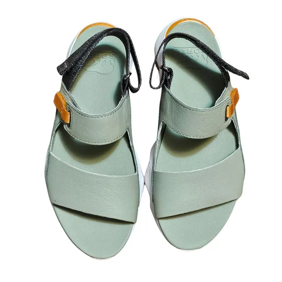 NWOT Sorel Kinetic Impact II Sling Low Sandals Mint Green White Size 6
