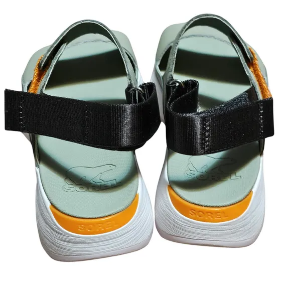 NWOT Sorel Kinetic Impact II Sling Low Sandals Mint Green White Size 6