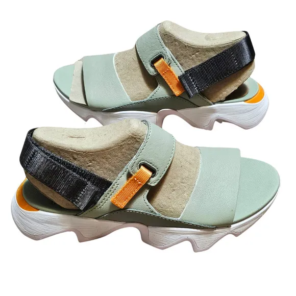 NWOT Sorel Kinetic Impact II Sling Low Sandals Mint Green White Size 6