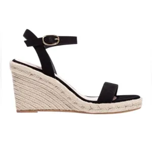 NWOT Stuart Weitzman Teddi Espadrille Black Wedge Sandals – Sz 11