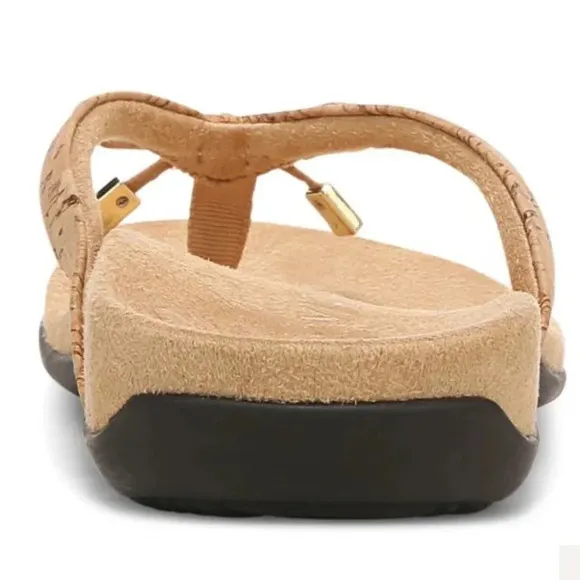 NWOT Vionic Bella Toe Post Sandals - Gold Cork