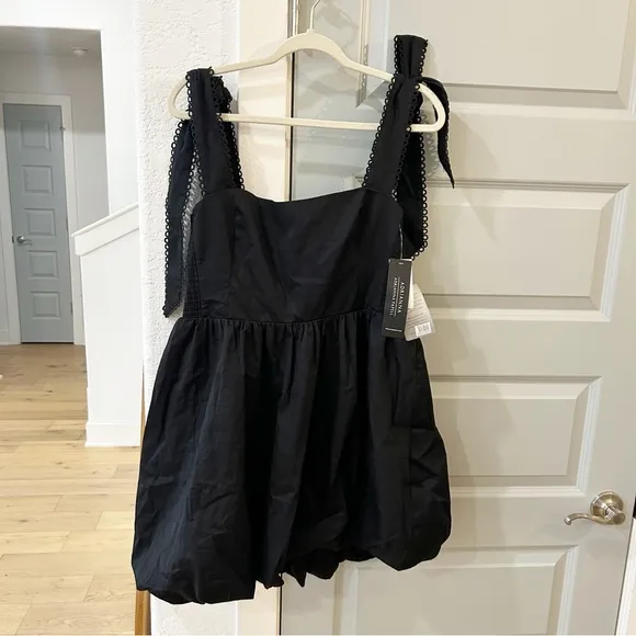 NWT Adrianna Papell Tie Shoulder Bubble Mini Dress