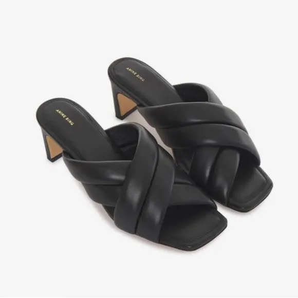 NWT Anine Bing Cade Leather Criss Cross Sandals Size 6