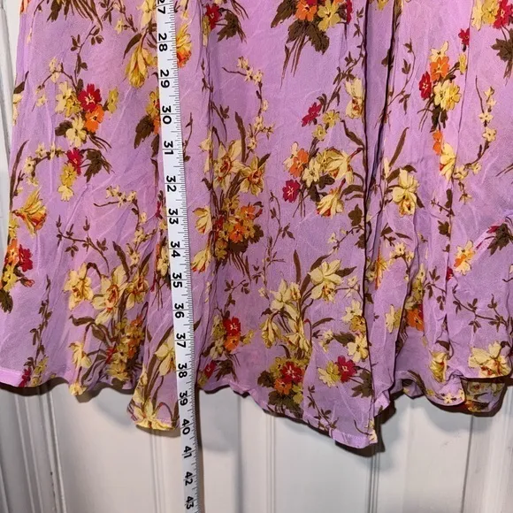 NWT, Anthropologie Boho Chic Midi Skirt, Size 14,‎ Lavender Floral