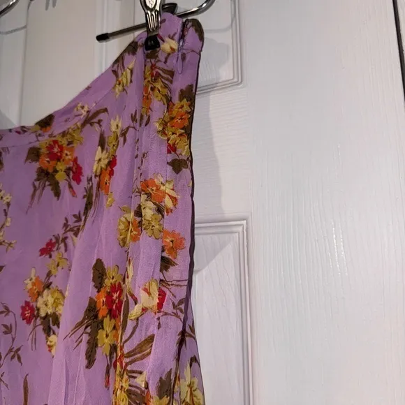 NWT, Anthropologie Boho Chic Midi Skirt, Size 14,‎ Lavender Floral