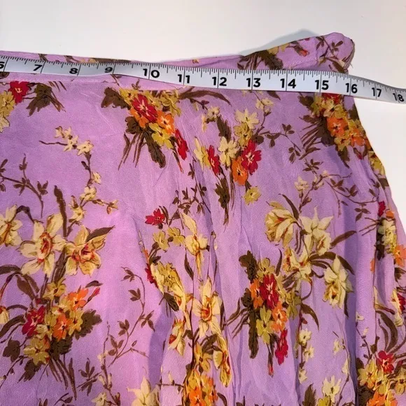 NWT, Anthropologie Boho Chic Midi Skirt, Size 14,‎ Lavender Floral