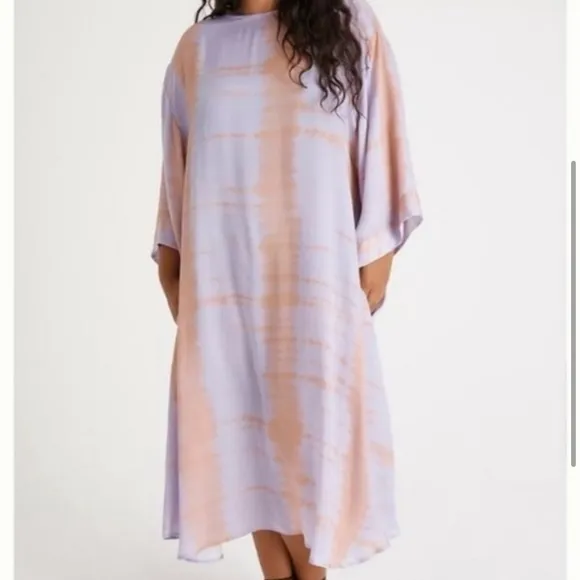 NWT Anthropologie NorBlack NorWhite Sonne Tie-Dye‎ Tunic Dress Lavender M