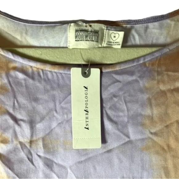 NWT Anthropologie NorBlack NorWhite Sonne Tie-Dye‎ Tunic Dress Lavender M