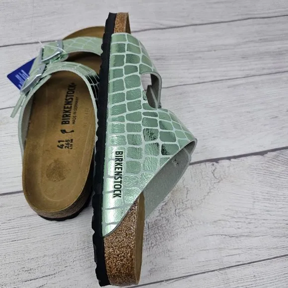 NWT Birkenstock Women's Arizona MF Gator Sandals Size‎ 10 Narrow