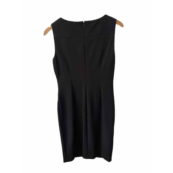 NWT Calvin Klein Black Sleeveless Career Cocktail Sheath Dress Women Sz 8