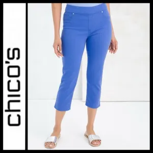 NWT Chico’s Denim Pull-On Stretch Capris