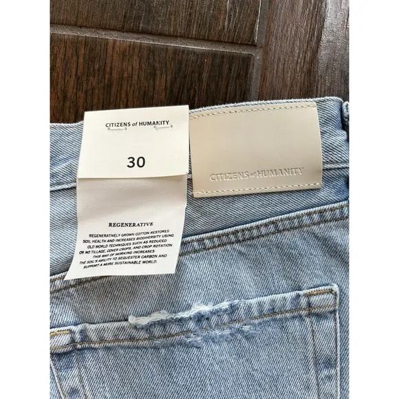 NWT Citizens Of Humanity Low Rise Baggy Crop Color Cascade Womens Jeans Sz 30