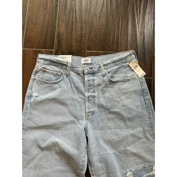NWT Citizens Of Humanity Low Rise Baggy Crop Color Cascade Womens Jeans Sz 30