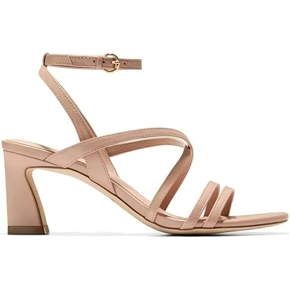 NWT Cole Haan Women's Addie Strappy Sandals Heeled, Brush Leather-Size 10