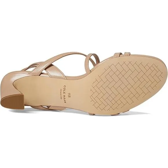 NWT Cole Haan Women's Addie Strappy Sandals Heeled, Brush Leather-Size 10