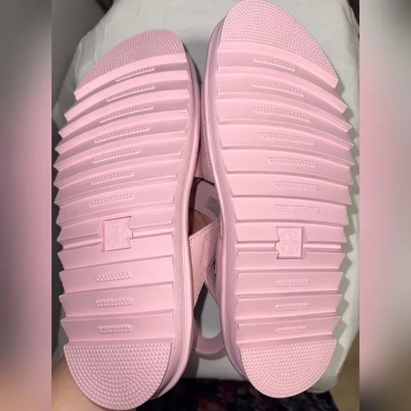 NWT Dr Martens Mono Voss Pink Leather Platform Strap Sandals Size 11L