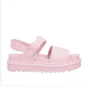 NWT Dr Martens Mono Voss Pink Leather Platform Strap Sandals Size 11L