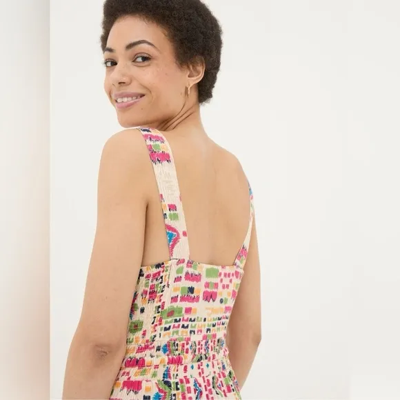 NWT FatFace Carmen Natural Trail Marks Maxi Dress size 14 reg