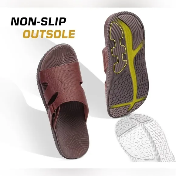 NWT- KuaiLu Womens Orthotic Slides Thick Athletic Cushion Recovery Sandals