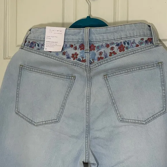 NWT LC Super High Rise Cropped Blue Jeans Size 8